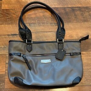 Rosetti Two-Tone Black and Grey Shoulder Bag